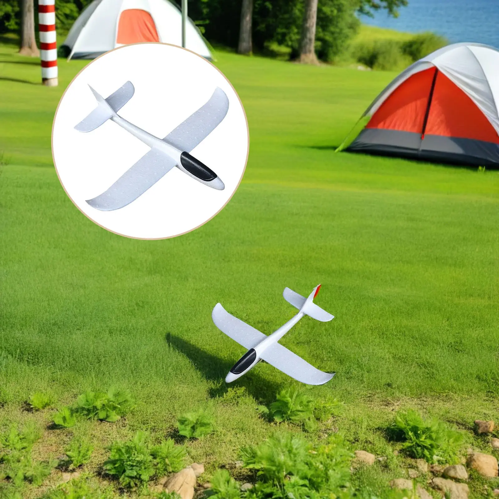 

2Pcs DIY Decor Foam Airplane Hand Throwing Glider Unfinished Craft Kids Painting Craft Accessories Foam Airplane Toy