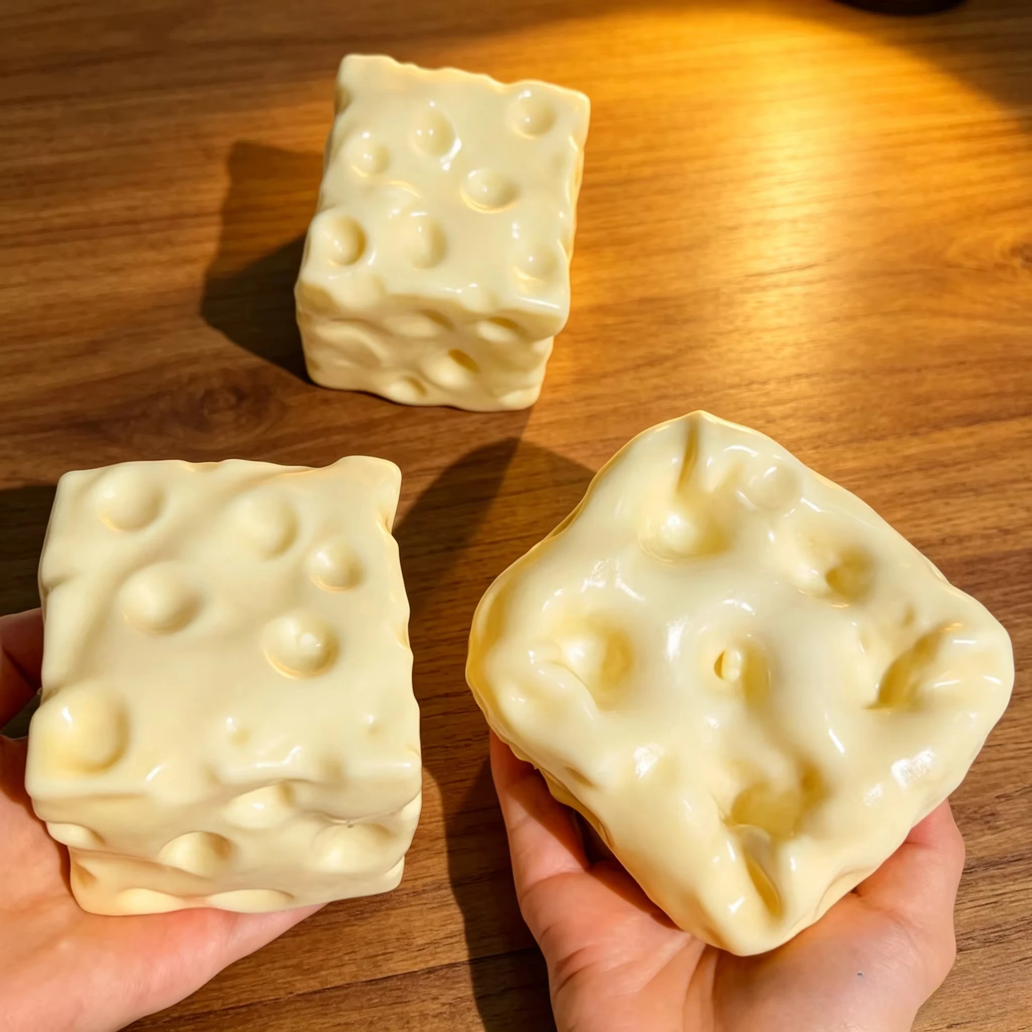 2026 1/2/3/5/10pcs Giant Cheese Squishy, Slow Rebound Stress Ball, Handmade Fidget Toy for Anxiety Relief, Cute Squeeze