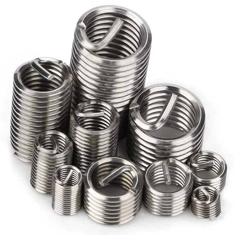 150Pcs Thread Repair Inserts M3 M4 M5 M6 M8 Stainless Steel Heli Coil Thread Repair Insert Wire Thread Insert Assortment