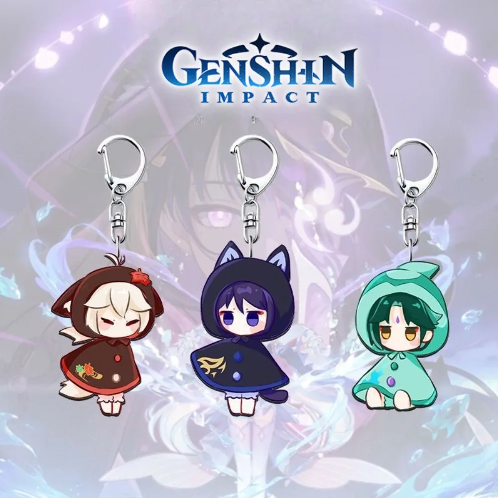 1/3 Uds Genshin Impact juego Merch llavero Kaedehara Kazuha Wanderer ‌ ‌   Xiao Mochila Llave Decoración Colgante Regalo de Vacaciones para Fan