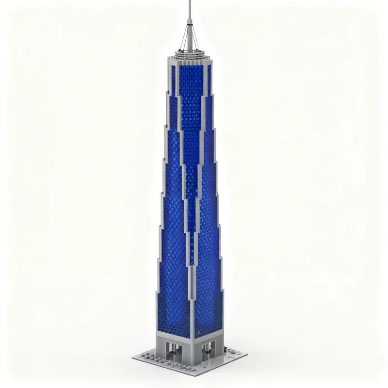 3911pcs MOC One World Trade Center Freedom Tower Modular Buildings Model Building Blocks Toys Brick Craft Assemble Creative