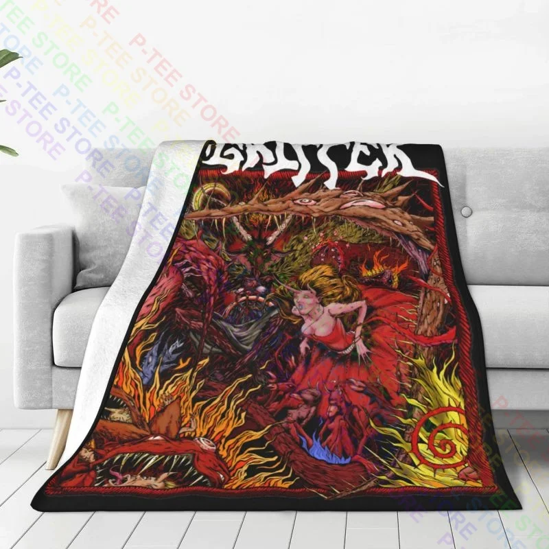 Bongripper Electric Wizard Saint Vitus Orange Goblin Blanket Fluffy Dual Purpose For Sofa Bedroom