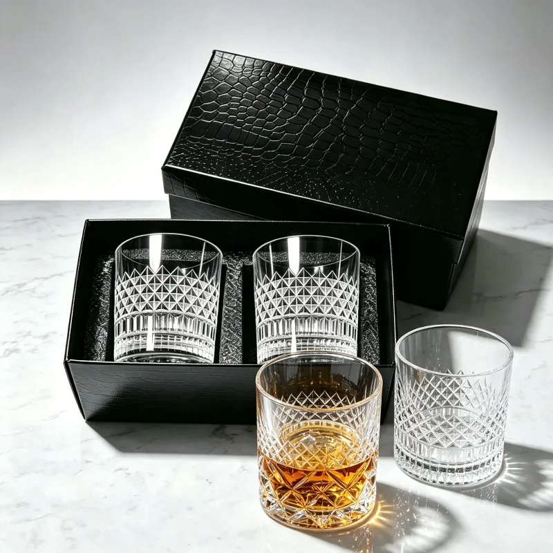 Old Fashioned Whiskey Glasses Set,10oz Rocks Glasses with Luxury Box,Bourbon Cocktail Glasses,Scotch,Liquor, Rum,Vodka,Cognac
