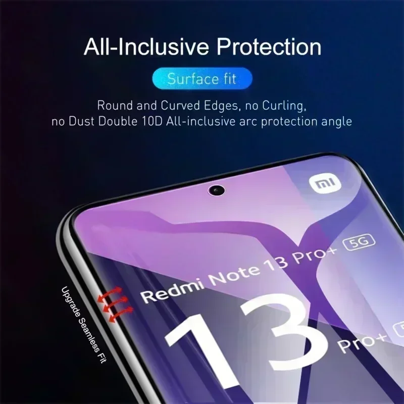 3PCS Hydrogel Film for Xiaomi Redmi Note 13 12 11 Pro Plus 10 9 8 11S 12S 10S Screen Protectors for Redmi 13C 12C 12 10C 10A