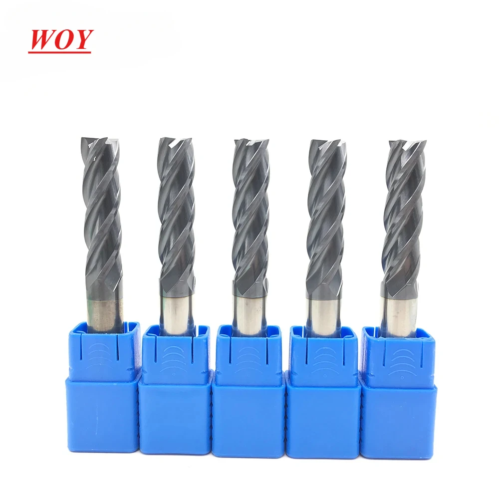 

WOY 4Flute Φ12.0*12D*100L HRC50 CNC machine tool solid carbide endmill Tungsten Steel Milling Cutter End Mill cuttering tool