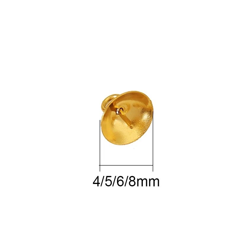 20pcs Never Fade 4 5 6 8 mm Stainless Steel Pendants Clasps Clip Pinch Bail Pendant Charms Connectors For DIY Jewelry Making