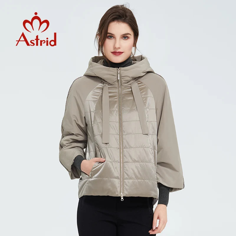 Astrid 2023 abrigo de primavera para mujer, prendas de vestir, chaqueta de tendencia, Parkas cortas, moda informal para mujer, ZM-8601 de algodón