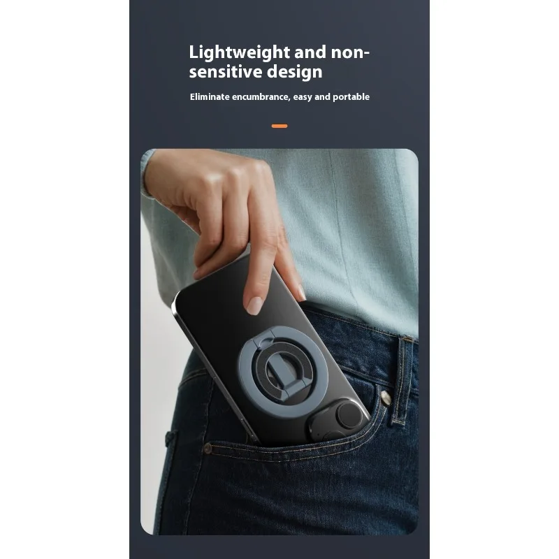 حامل الهاتف المغناطيسي البنصر حامل معدني كسول 360 ° الدورية العالمي حامل مكتب سيارة الثلاجة الصالة الرياضية لاصق ملصق #3