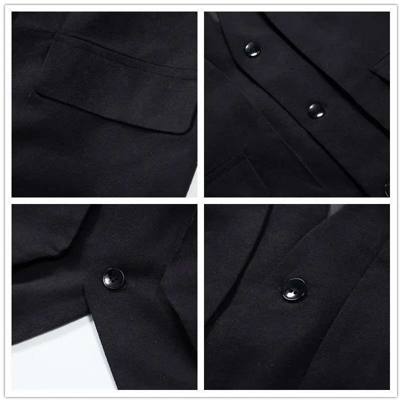 ปลอมสองชิ้น Mens เสื้อกั๊ก Gilet Homme Vintage ธุรกิจผู้ชายเสื้อผ้าชุดเสื้อแขนกุดเครื่องแต่งกาย Homme De Luxe