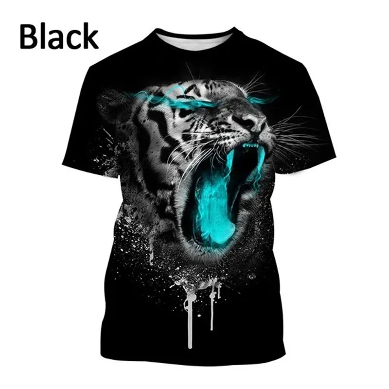 Tiger 3D T Shirt Men Women Children Summer Fashion Short Sleeve Printed Animal T-Shirt Cool Tops Tees Boy Girl Kids Top Clothing