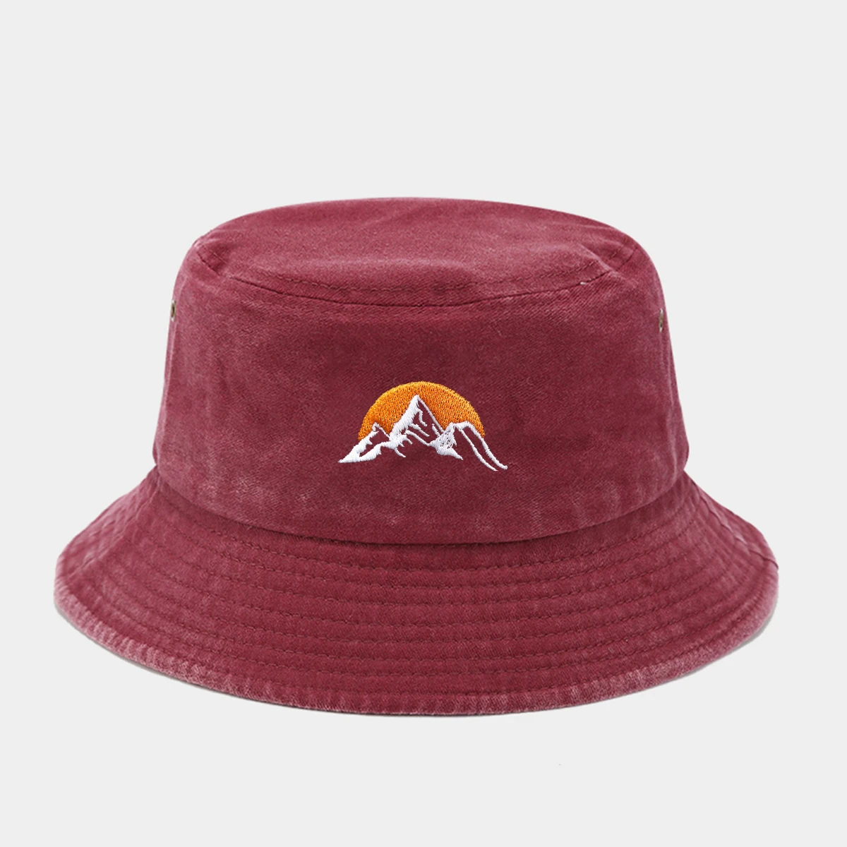 1 "شروق الشمس" قبعة صياد عصرية مطرزة وقبعة شمسية صديقة للبيئة ومناسبة لكل من الرجال #2