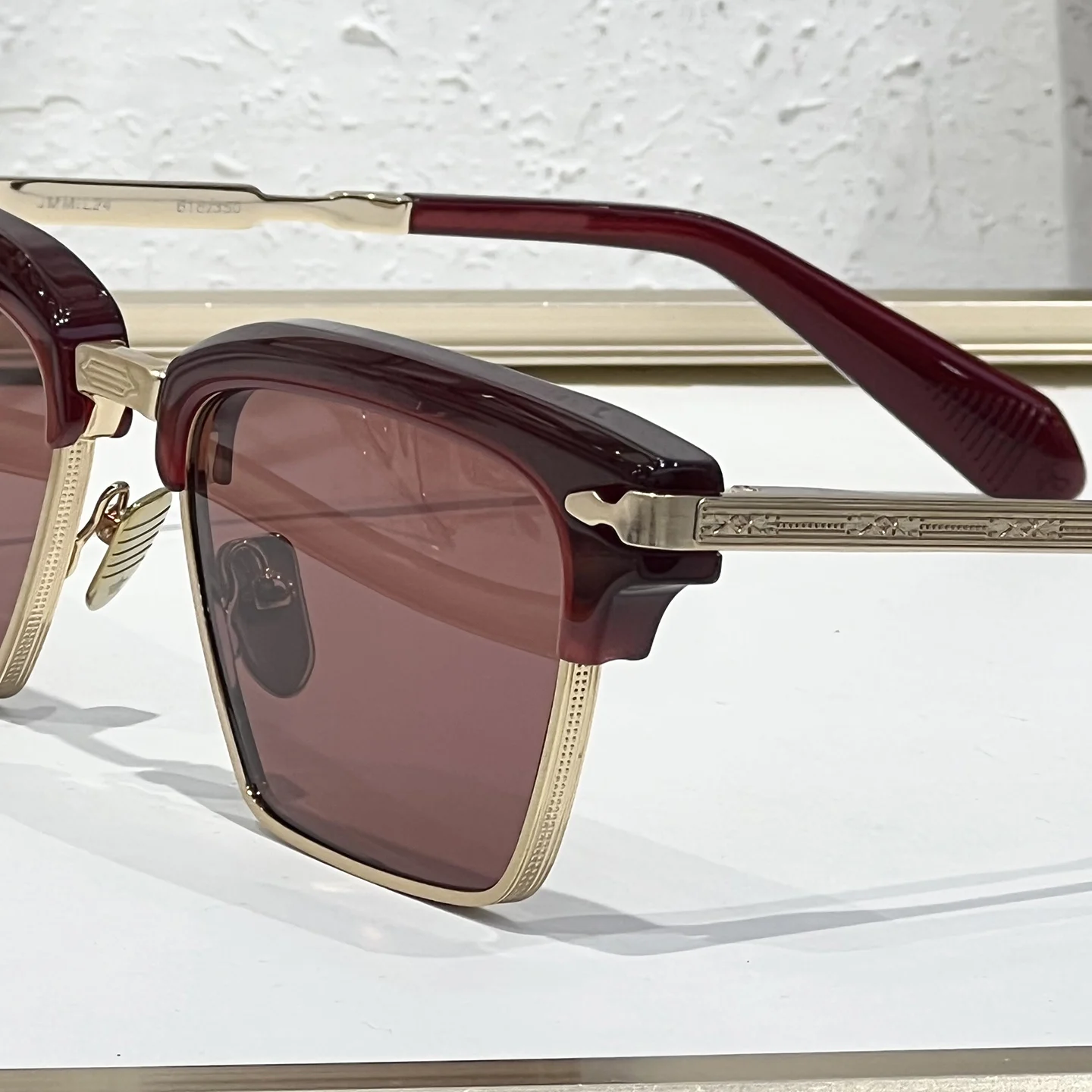 أزياء بوتيك ألين عطلة مربع اليابانية اليدوية ألياف خلات الرجال النظارات الشمسية الفاخرة في الهواء الطلق ارتداء نظارات النساء الحمراء