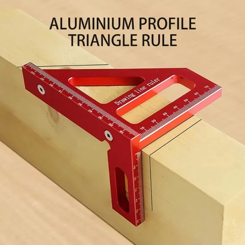 

New Carpenter Angle Ruler Aluminum Bevel Triangle Ruler 3D Multi-angle 45/90 Degree Layout Measuring Ruler Multi-function Tools