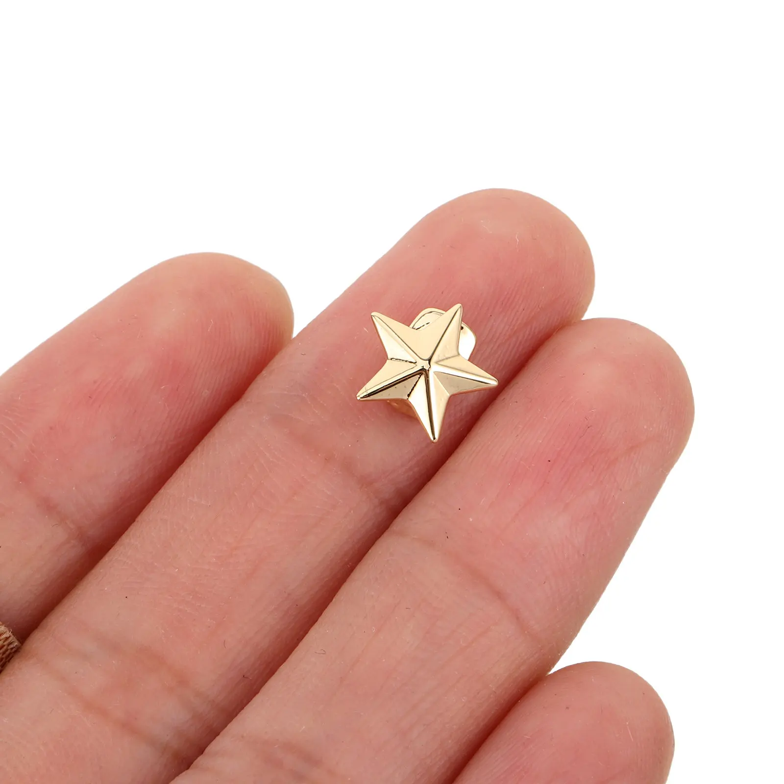 4Pcs Star Shaped Teeth Protector Cap Hip Hop Braces Gold Tone Tooth Jewelry for Festival Party Halloween New Year Cosplay Props
