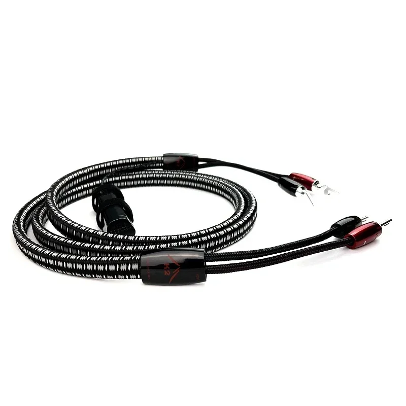 1szt Hi-end K2 Center Speaker Cable PSS Silver HiFi Audio Line Banana to Spade Plug