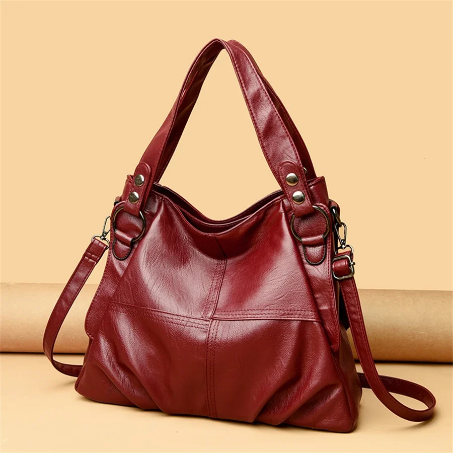 

2024 New Large Capacity Women Handbag Vintage Tote Bag Genuine Leather Luxury Handbags Designer Bag for Women Shoulder Bags L25