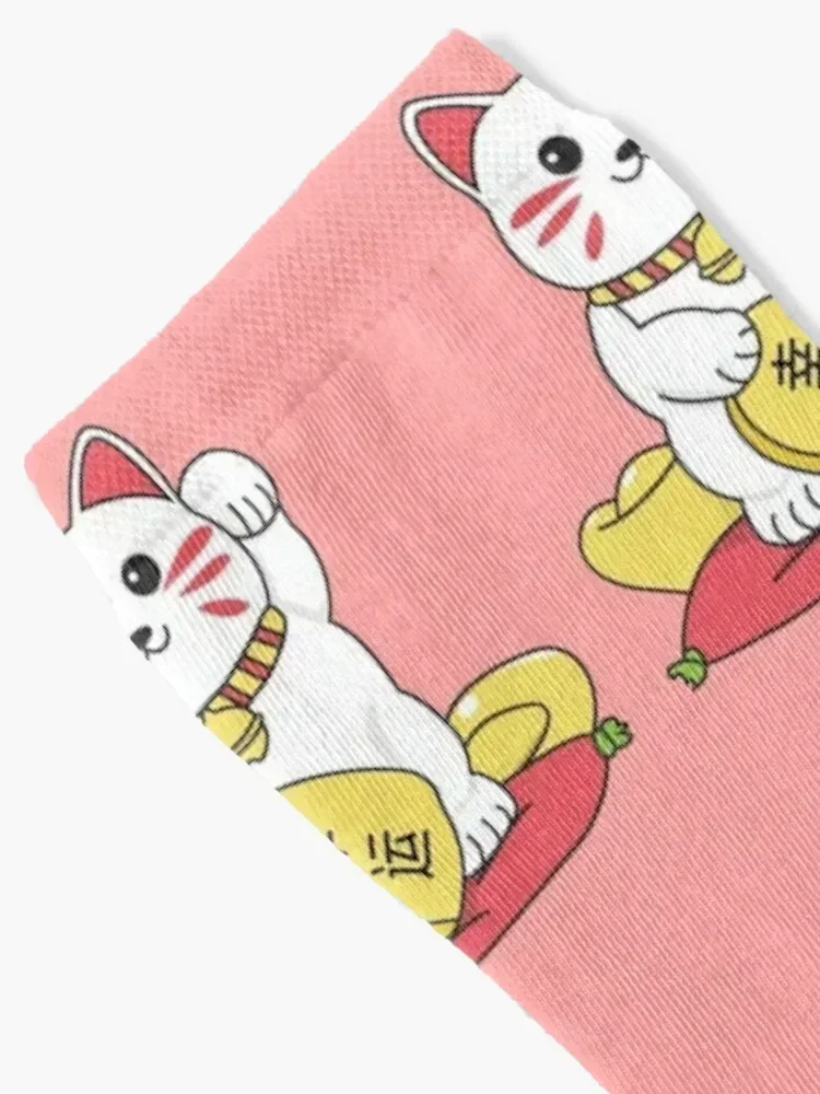 Kawaii Maneki Neko Socks kids man cute Men Socks Luxury Brand Women's