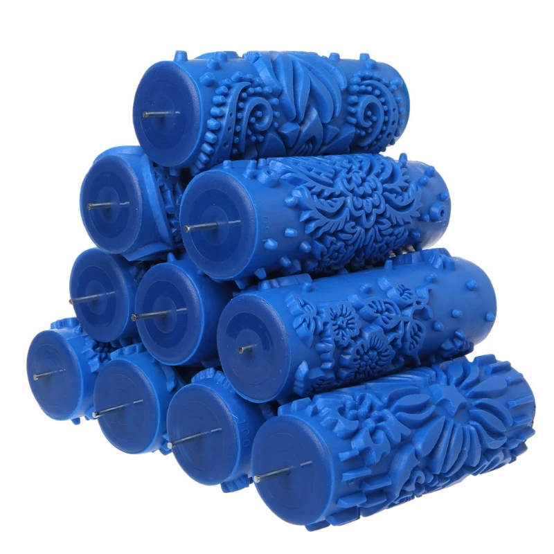 5" Embossed Paint Roller Sleeve Wall Texture Stencil Brush Pattern Decor 099Y Drop Shipping