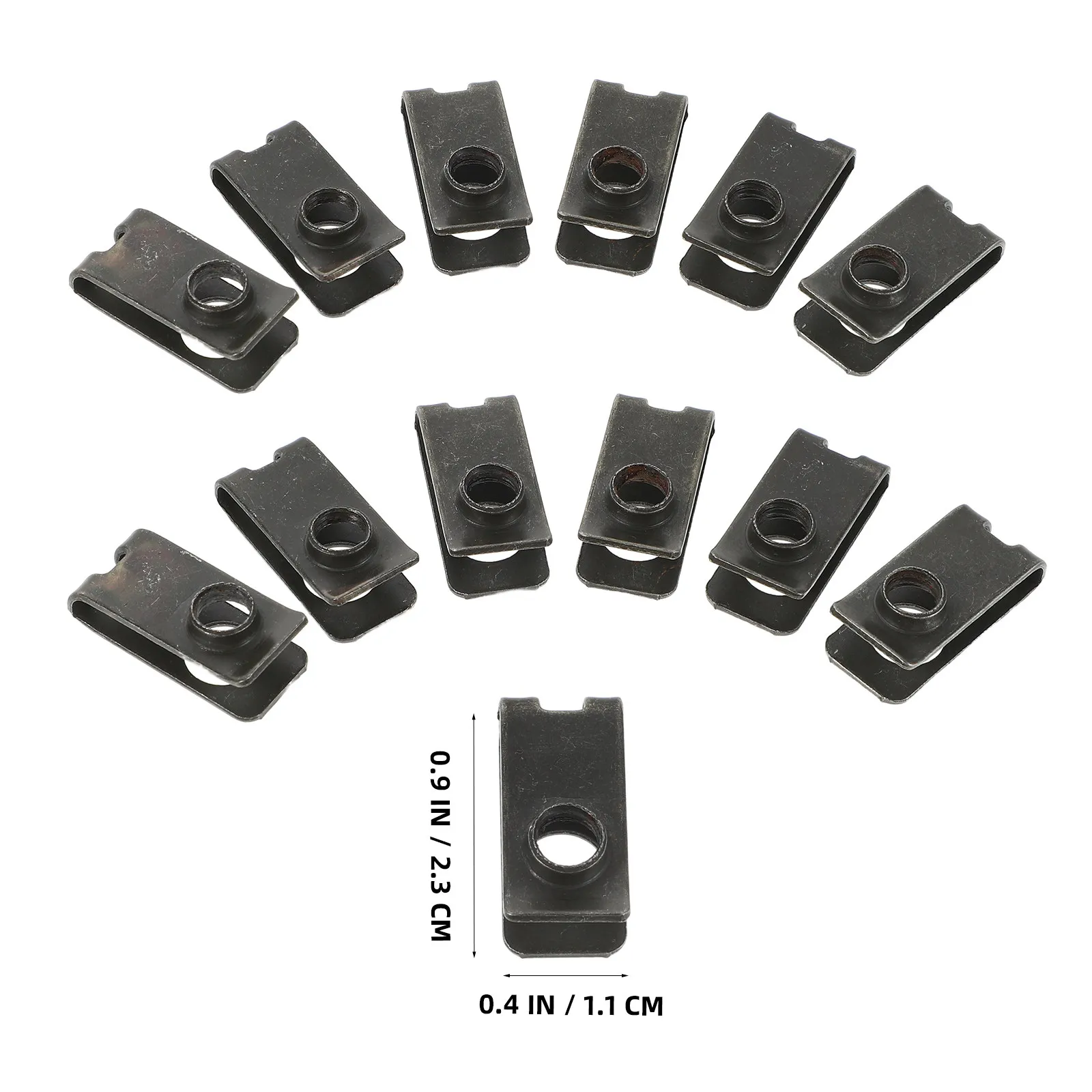 50Pcs M6 Black Self-Tapping License Plate Screw Base with Quick-Clip Steel Mounting Hardware Universal Anti-Theft Car Number