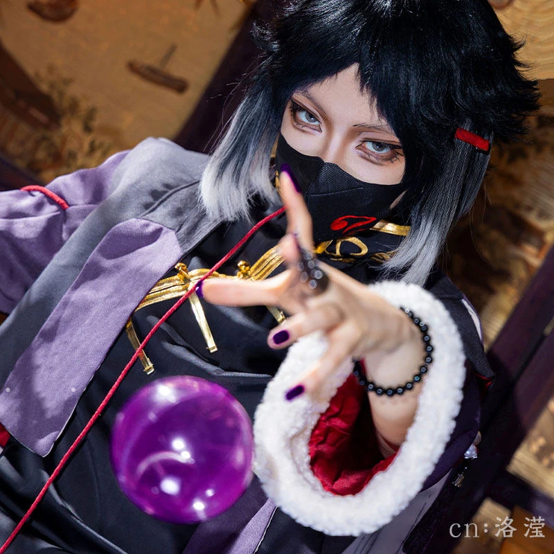 Irelia H Anime Bungo Stray Dogs Akutagawa Ryunosuke cosplay costume for man view 6