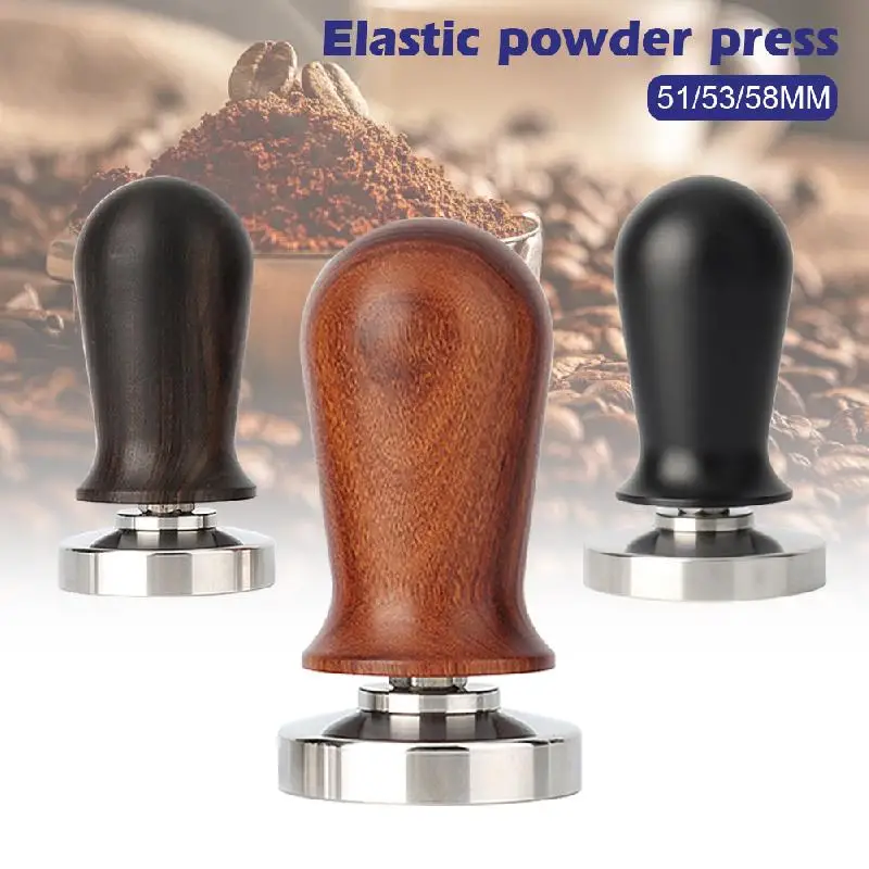 51/53/58mm Espresso Coffee Tamper Spring Loaded Calibrated 30lbs Consistent Pressure Tamper With Stainless Steel Base ForBarista