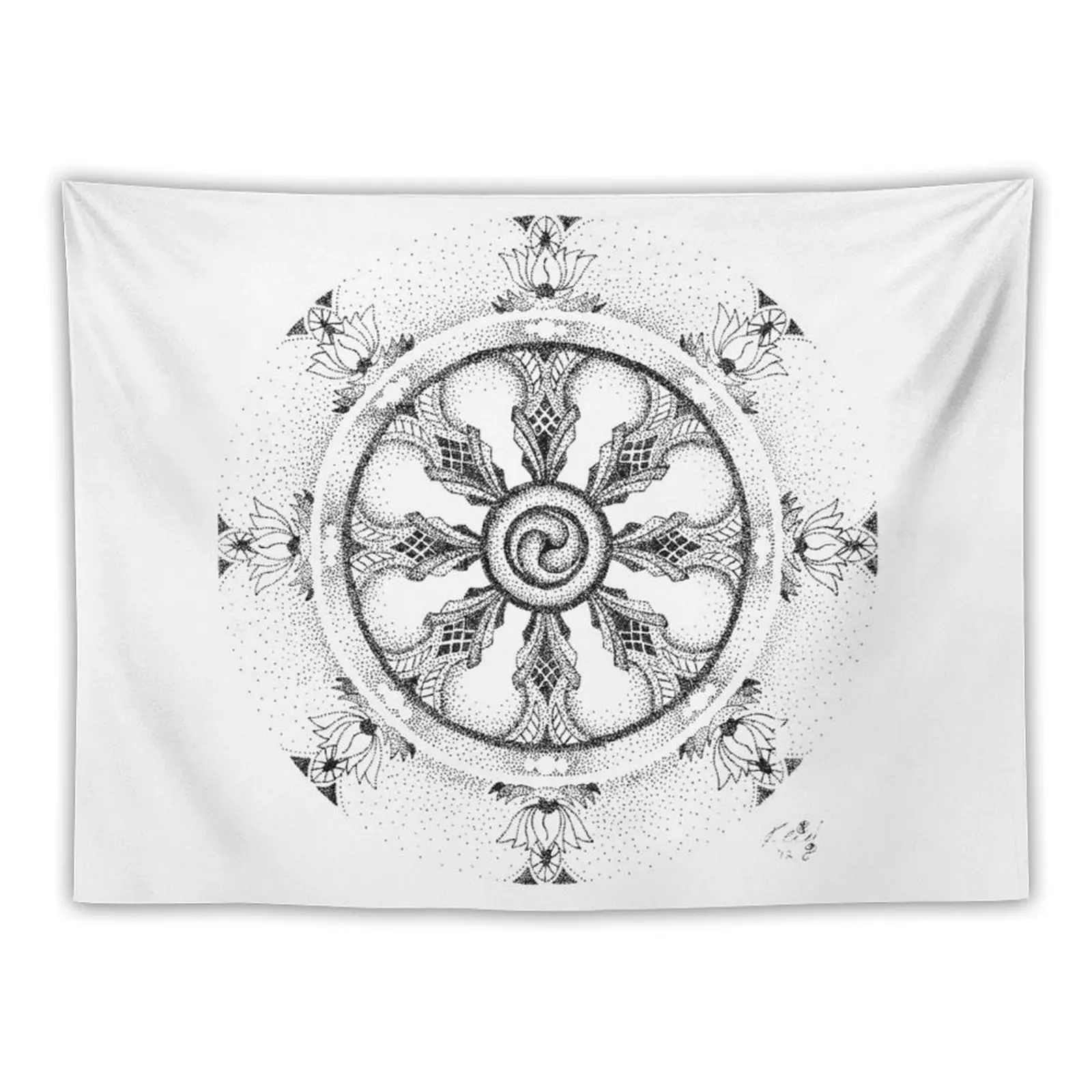 Dharma Wheel Tapestry Home Decorators Bathroom Decor Tapestry