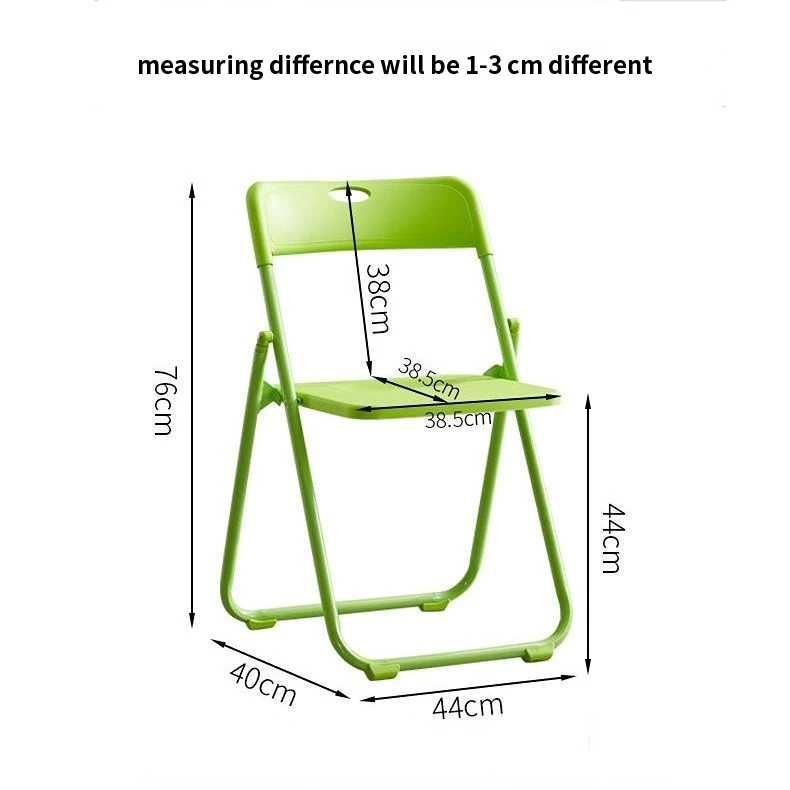 Sillas plegables apilables modernas, silla plegable de plástico para comedor, silla de poste de acero sin brazos para el hogar, silla cómoda para