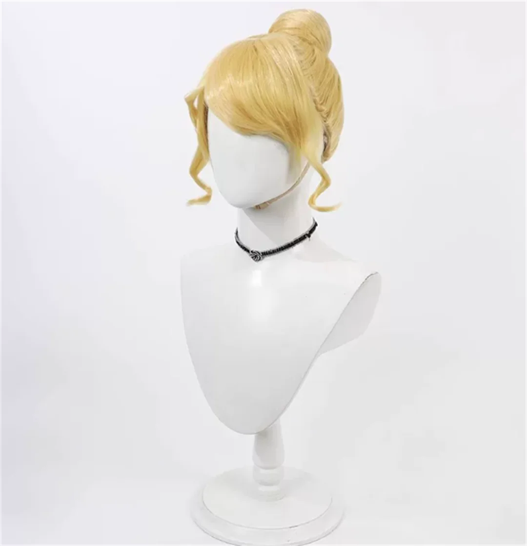 Cosplay European Princess Style Cinderella Wig Anime party prop synthesis heat-resistant yellow wig