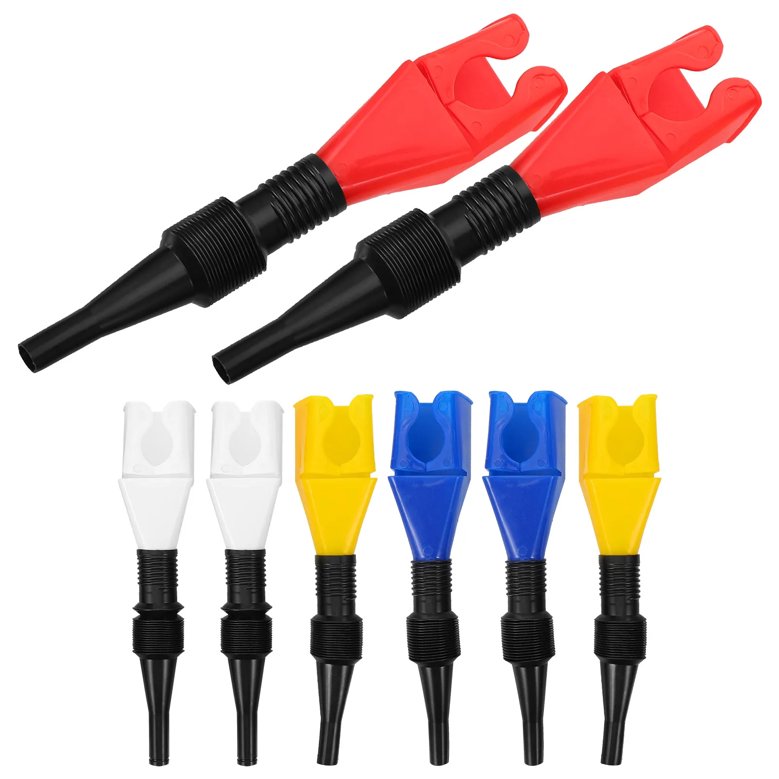 

8pcs Oil Funnels Flexible Hose for Car Motorcycle Plastic Engine Gasoline Transmission Snap Funnel Set Storage Portable
