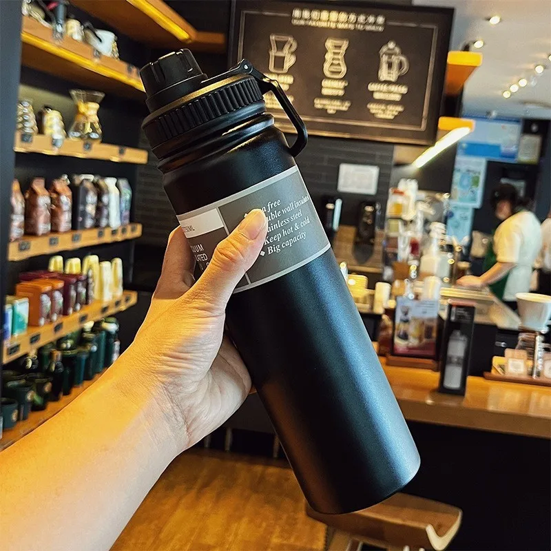 750ML Stainless Steel Thermal Large Capacity Thermos Portable Cup Insulated Water Kettle Bottle Vacuum Flask Travel Cup Mug