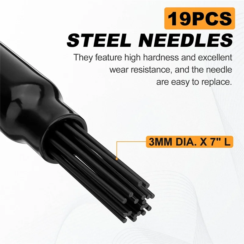 أداة إزالة مقياس AAAN-تحتاج إلى أداة هوائية، مرفق إبرة إزالة الصدأ الهوائي شديد التحمل، مطرقة هوائية