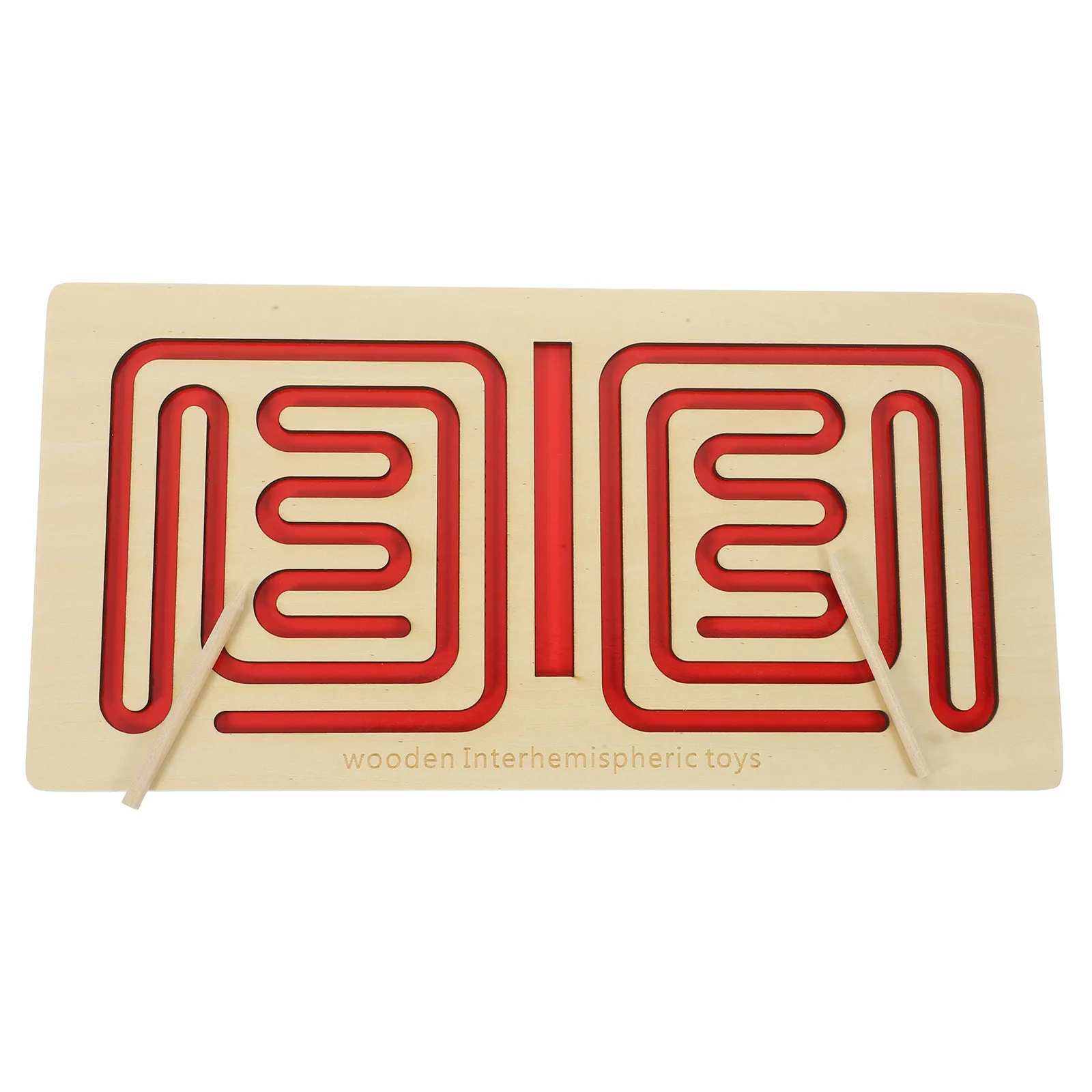 

1Set Bright Color Wooden Interhemispheric Training Puzzle Maze Plaything Kids Early Learning Tool Intellectual Development Brain