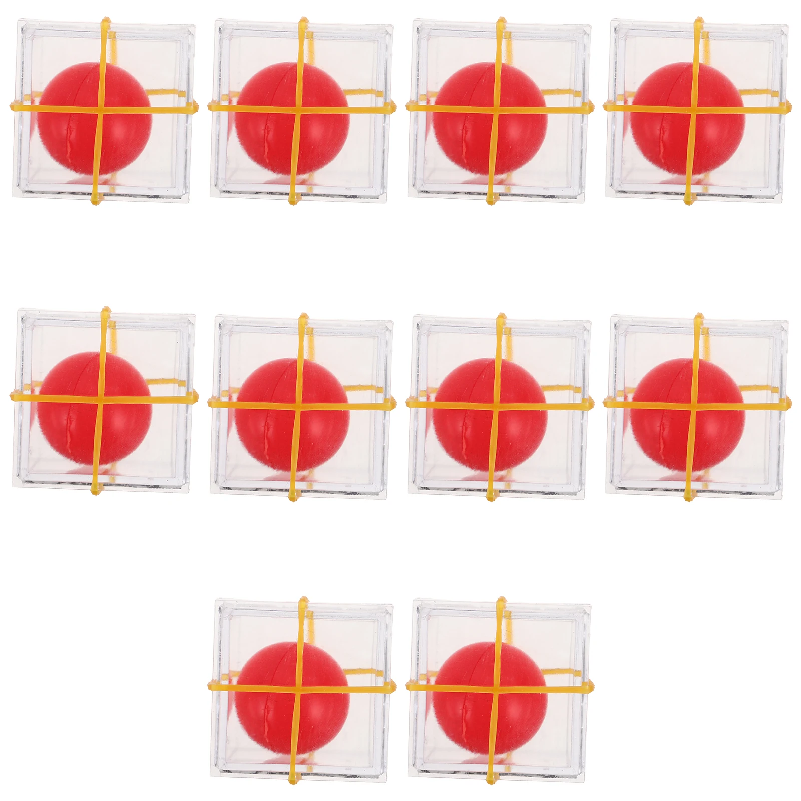 

10 set Transparent Box Penetration Performance Ball Prop Stage Gimmick Props Party Trick Toy Beginner Friendly