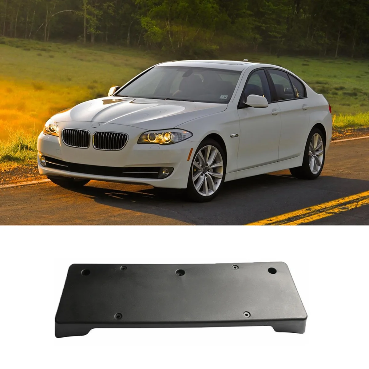 Front Bumper License Plate Bracket Support Mount Frame 51117372118 for BMW- 5 Series F10 F18 2011 2012 2013