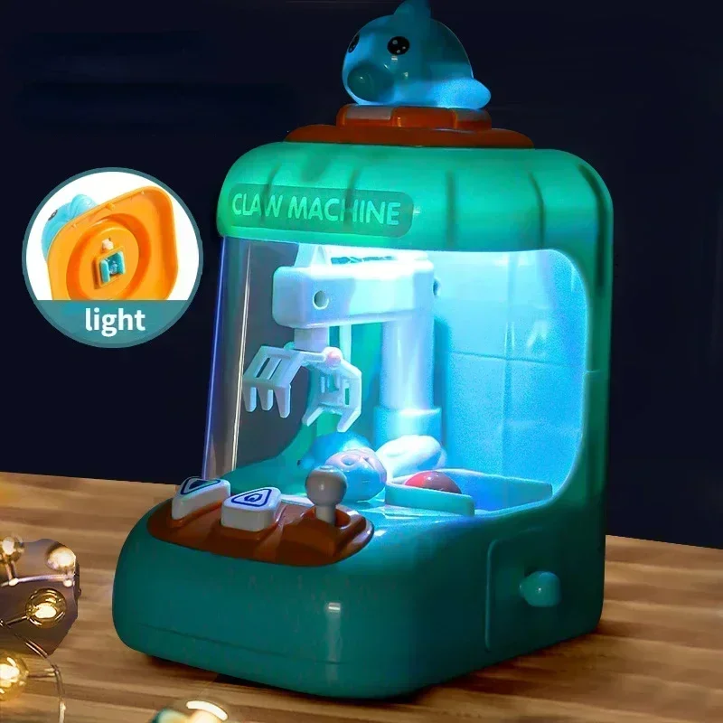 

Mini Children Claw Machine Cartoon Handheld Crane Game Arcade Toys Clip Doll Machine Kids Interactive Toys Baby Birthday Gifts