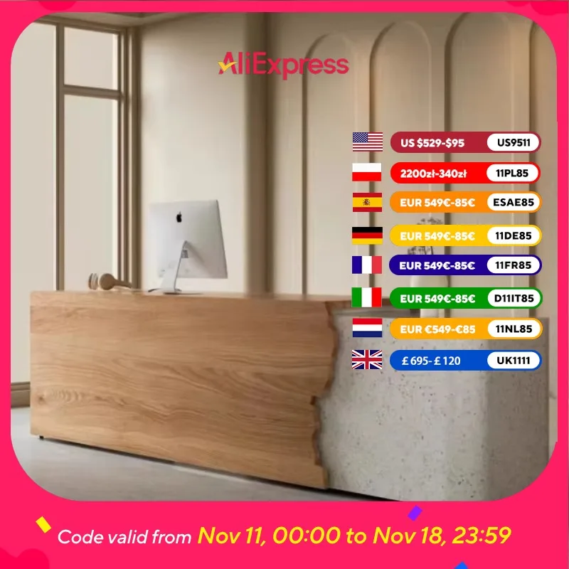 

Hotels Beauty Reception Desks Counter Drawers Indoor Luxury Salon Reception Desks Modern Design Biurko Do Recepcji Furniture