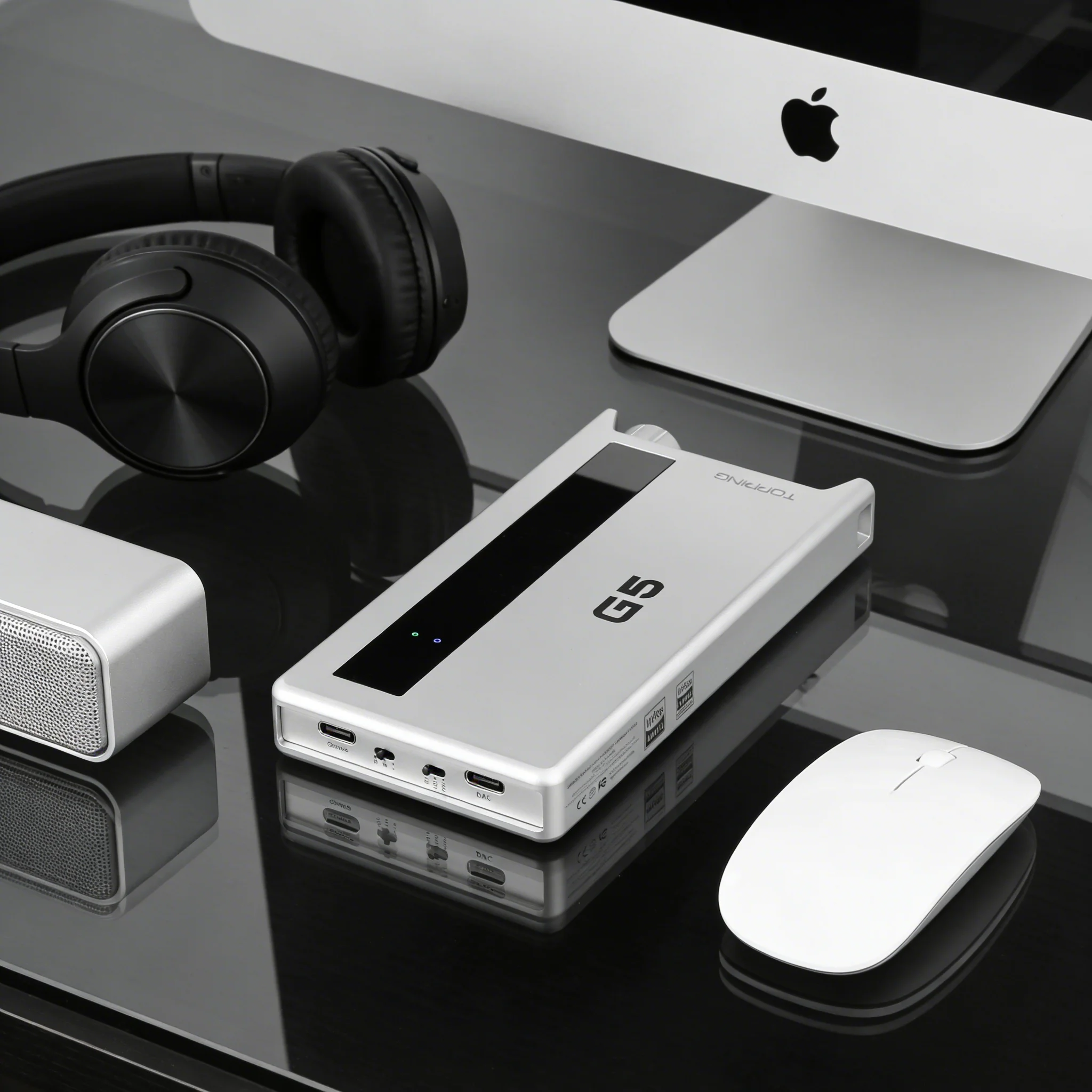 TOPPING G5 Bluetooth 5.1 QCC5125 decoding headphone amplifier with 4.4mm HIFI ES9068AS DAC Supports DSD512 PCM 32bit 768KHZ