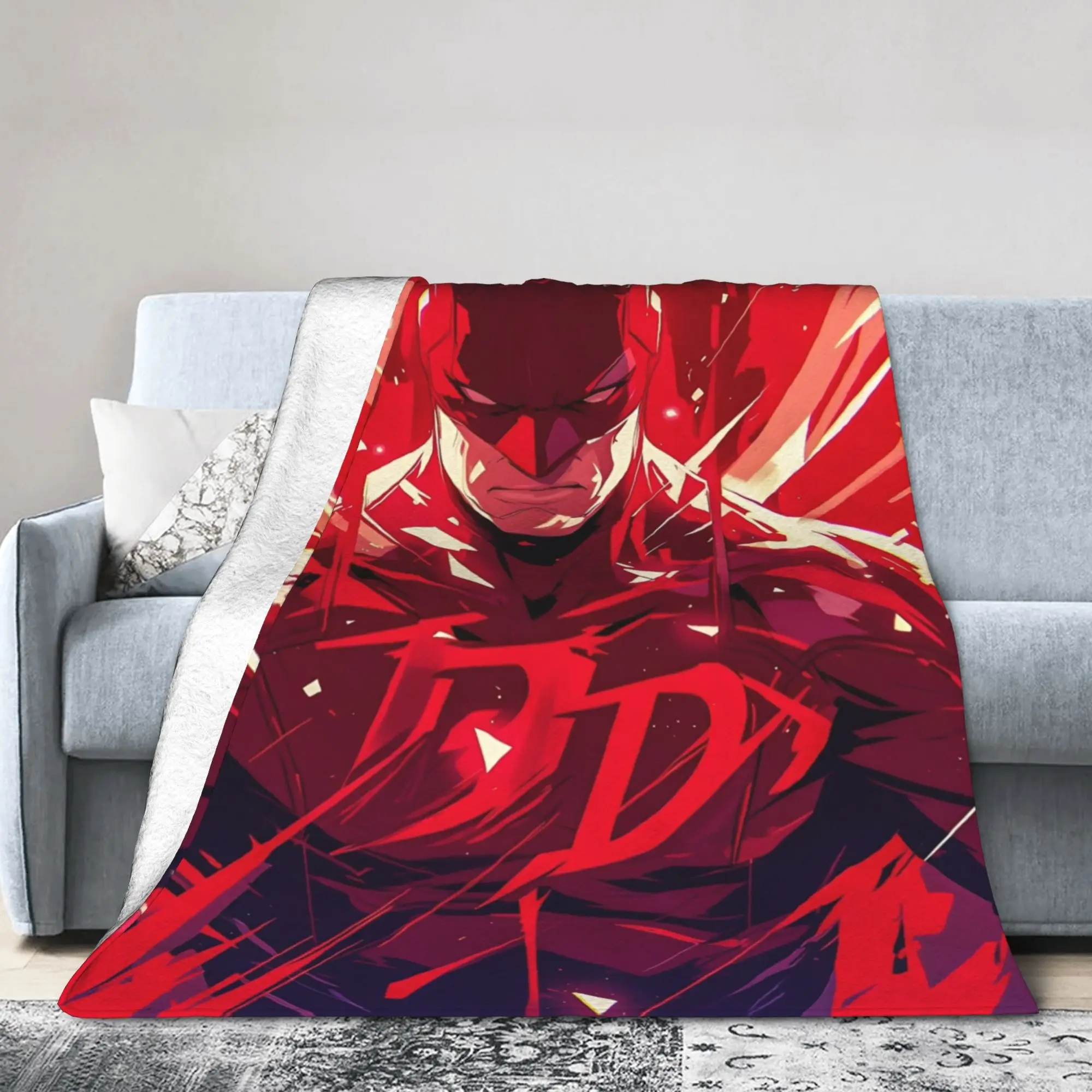 

Одеяло с изображением Сорвиз без страха в стиле комиксов, коралловый флис, плюшевый текстильный декор, крутое дышащее тонкое одеяло с героями мультфильмов, постельное белье, пледы