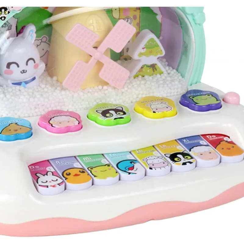 Baby Music Piano Toy, Instrumento Musical com Luzes, Crianças, Aprendizagem Precoce, Teclado Animal, Presente para Meninos e Meninas