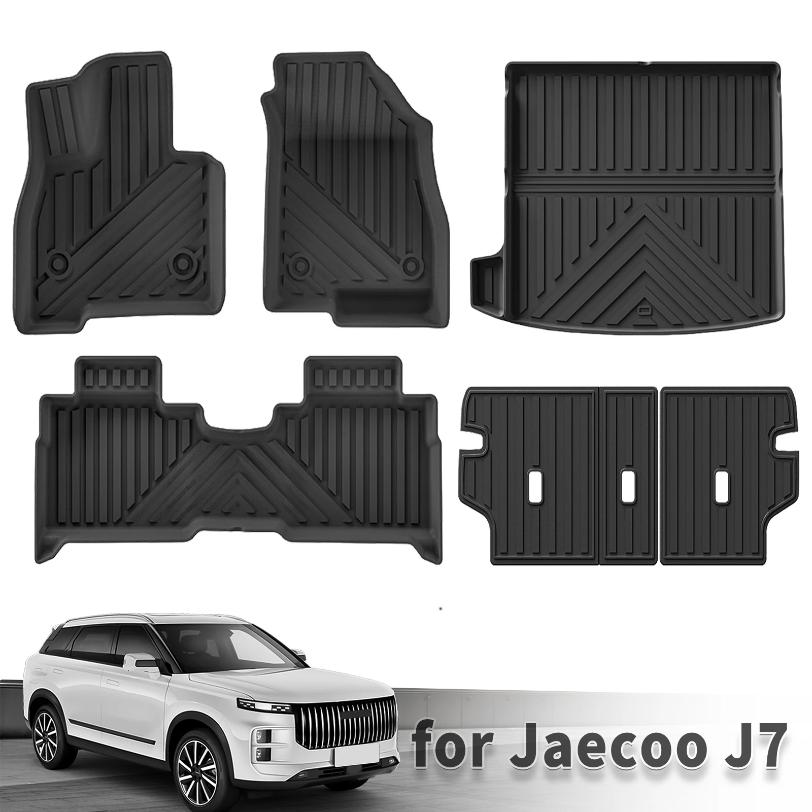 

for Jaecoo J7 Accessories 2023-2025 TPE Car Mats Non-Slip Eco-Friendly Easy To Clean Custom Fit Floor Mats All Weather
