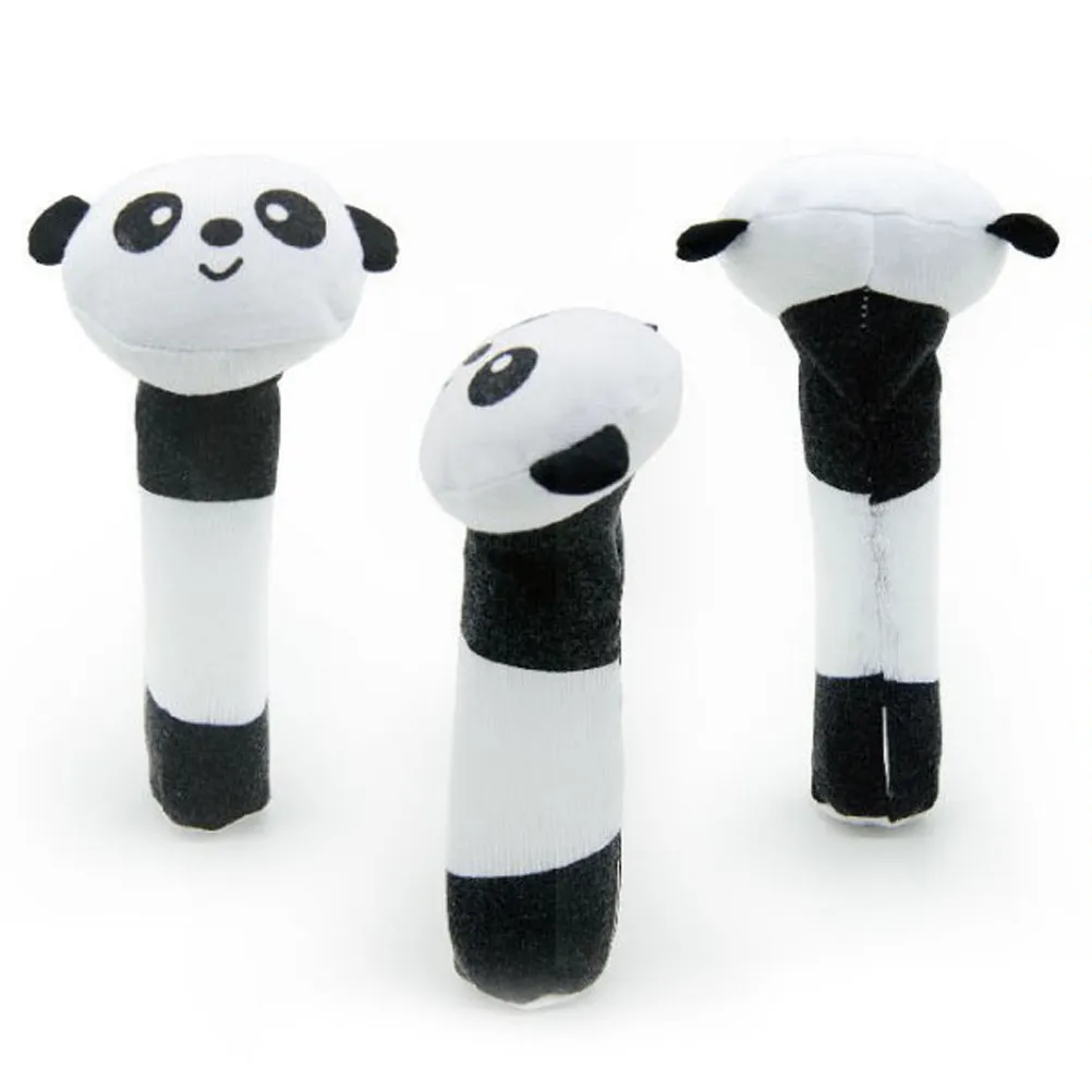 

Animal Design Baby Panda Rattle with Built-in Bells for Newborns Sensory Development Infant Grabbing Stimulation Hand-Eye