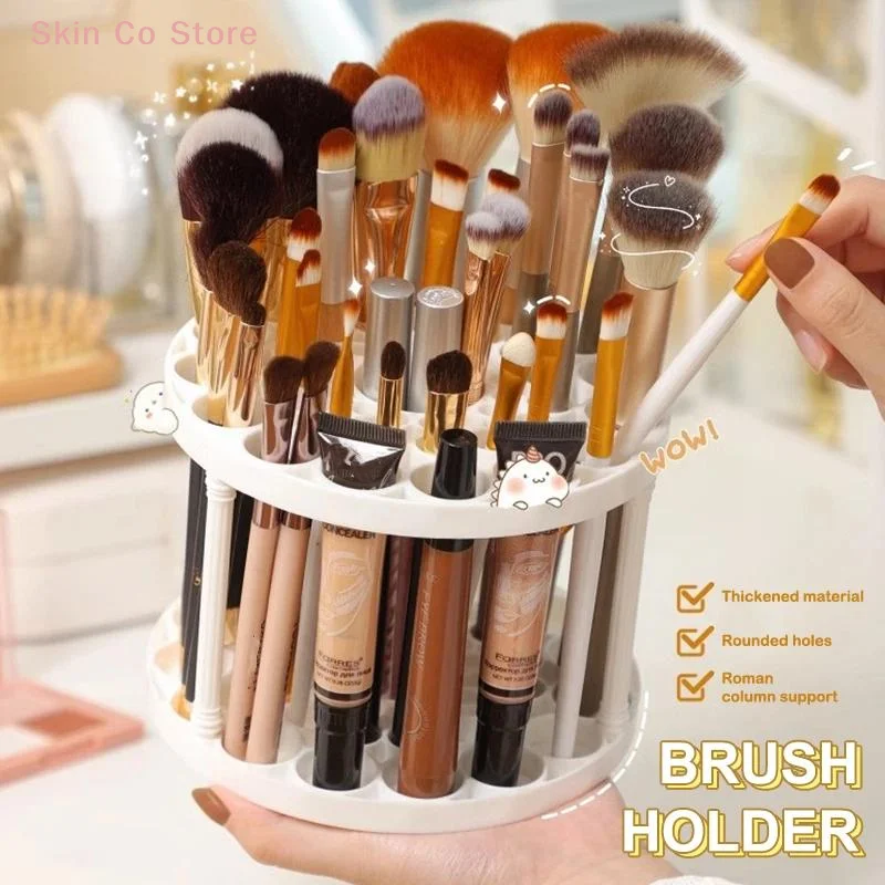 [CO]45-Hole Rotating Makeup Brush Stand – Keep Brushes Visible & Within Reach Beauty Storage Organizer[CO]