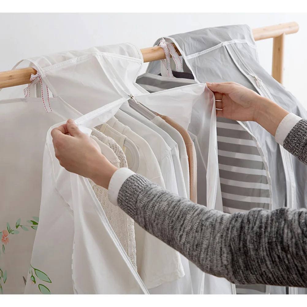 

1Pcs Dust Cover for Clothes Waterproof Suit Garment Bag with Zipper Lightweight Portable Travel Clothing Storage Organizer High