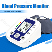 AiQUE Arm Blood Pressure Monitor Pressure Sensor Monitor BP Automatic Tonometer Digital Tensiometer LED Display Arm Cuff