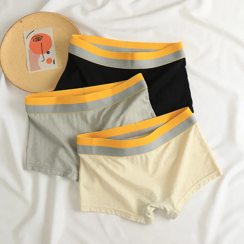 

Women Cotton Panties Solid Lingerie Boxer Lady Sexy Sports Pants Seamless Briefs Beathable Relief Jacquard Underwear Boyshorts