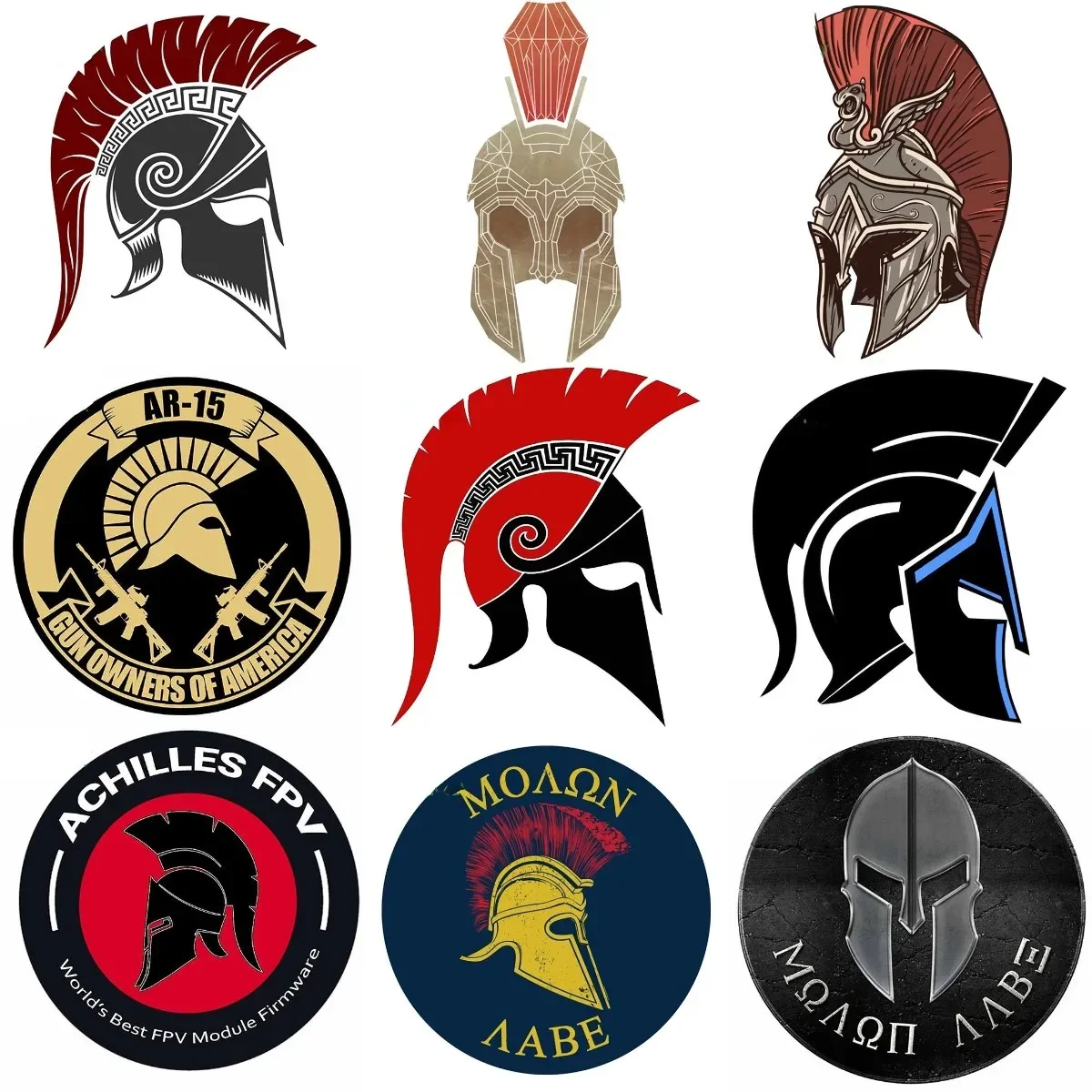 

Rome Sparta Warrior Helmet Stickers Accessories for Decorate Car Room Fridge Wall Bicycle Helmet Camper Bumper Window Off-road