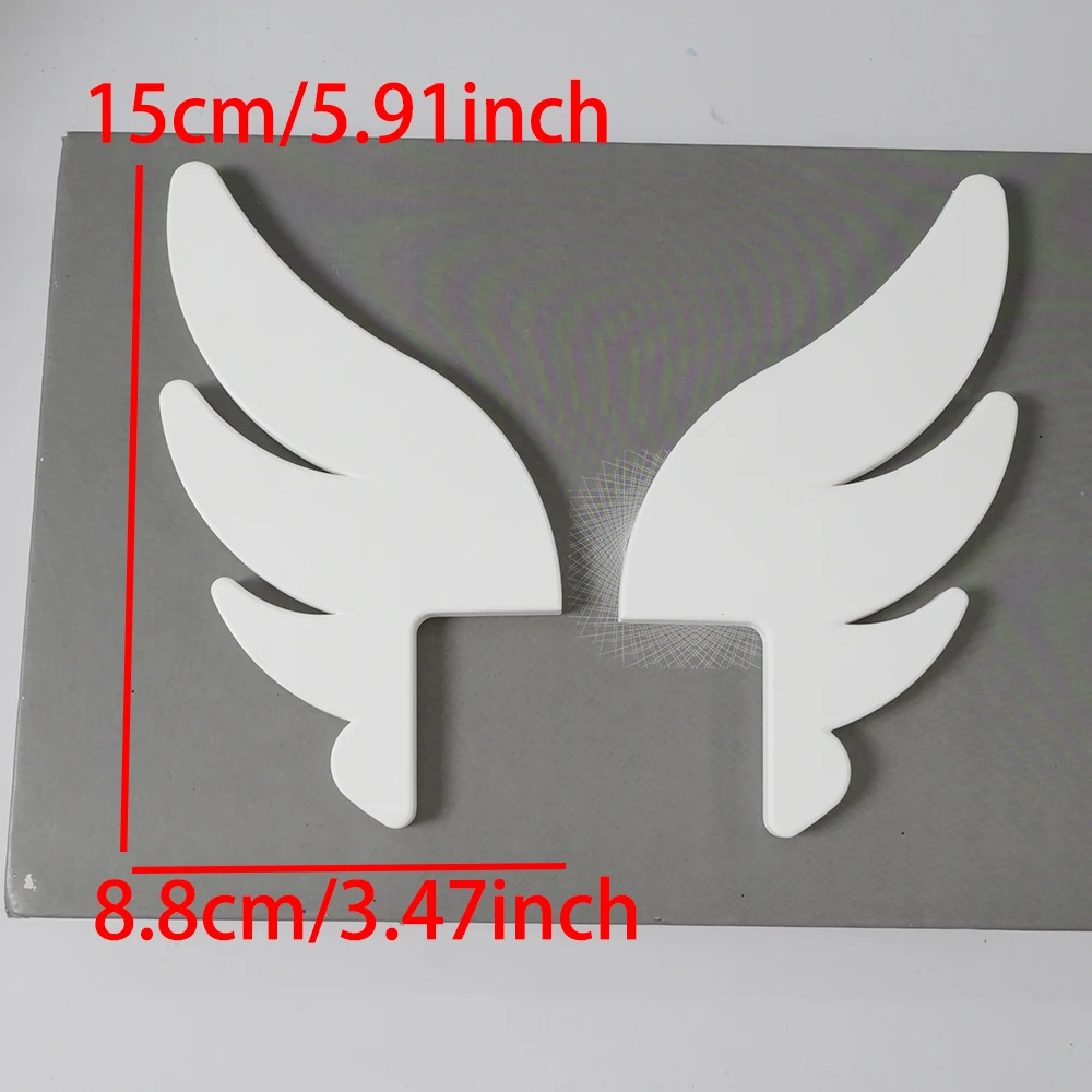 A Pair 3D Printing Cute Decorative Ornaments E-sports Room Pink Wings Monitor Decorative Ornaments Creative Gifts for Friends image 2