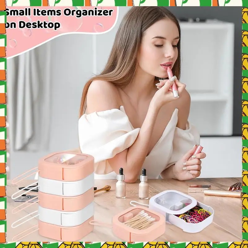 

4 шт., небольшой портативный держатель для галстука для волос, органайзер, держатель для путешествий, держатель для ватных тампонов, диспенсер для деталей для волос, аксессуары