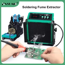 YIHUA 948DQ Serise 200W Soldering Fume Extractor Filter Smoke 110W Soldering Iron Station with 2 Helping Hands Repair Tools