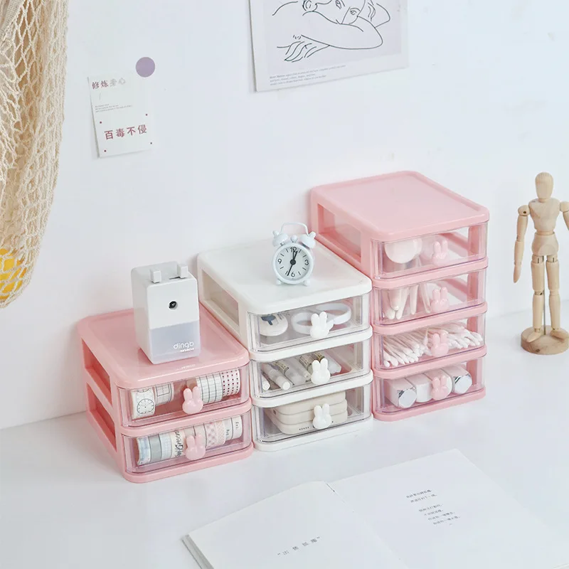 

Jewelry Box Hair Clip Headdress Rope Accessories Storage Shelf Rabbit Desktop Organizer Drawer Storage Box